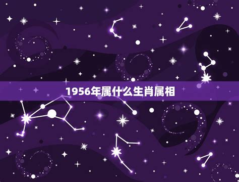 1956年属相|1956年属什么生肖